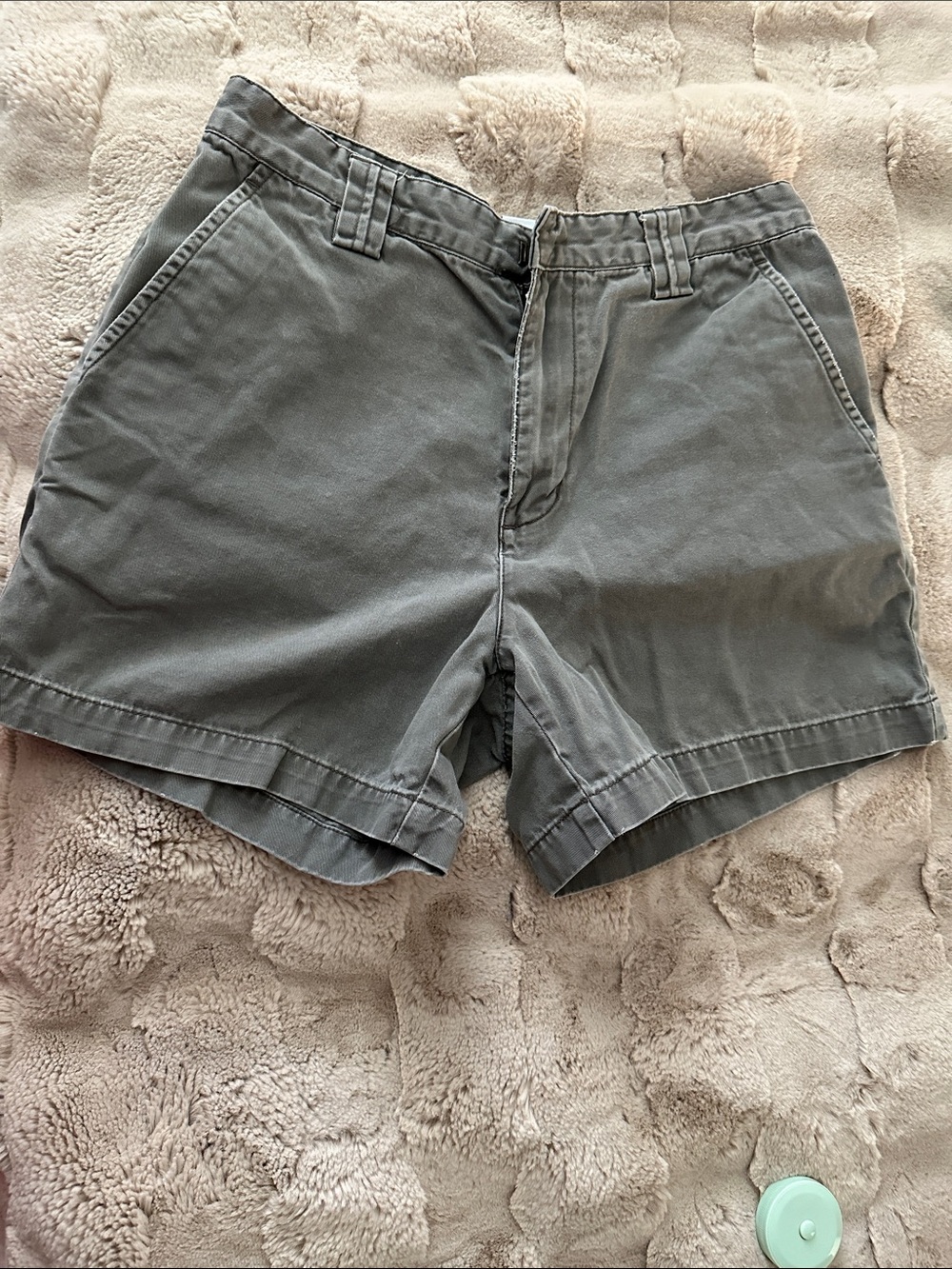 Calvin Klein Women's High Waist Shorts - Gray Green